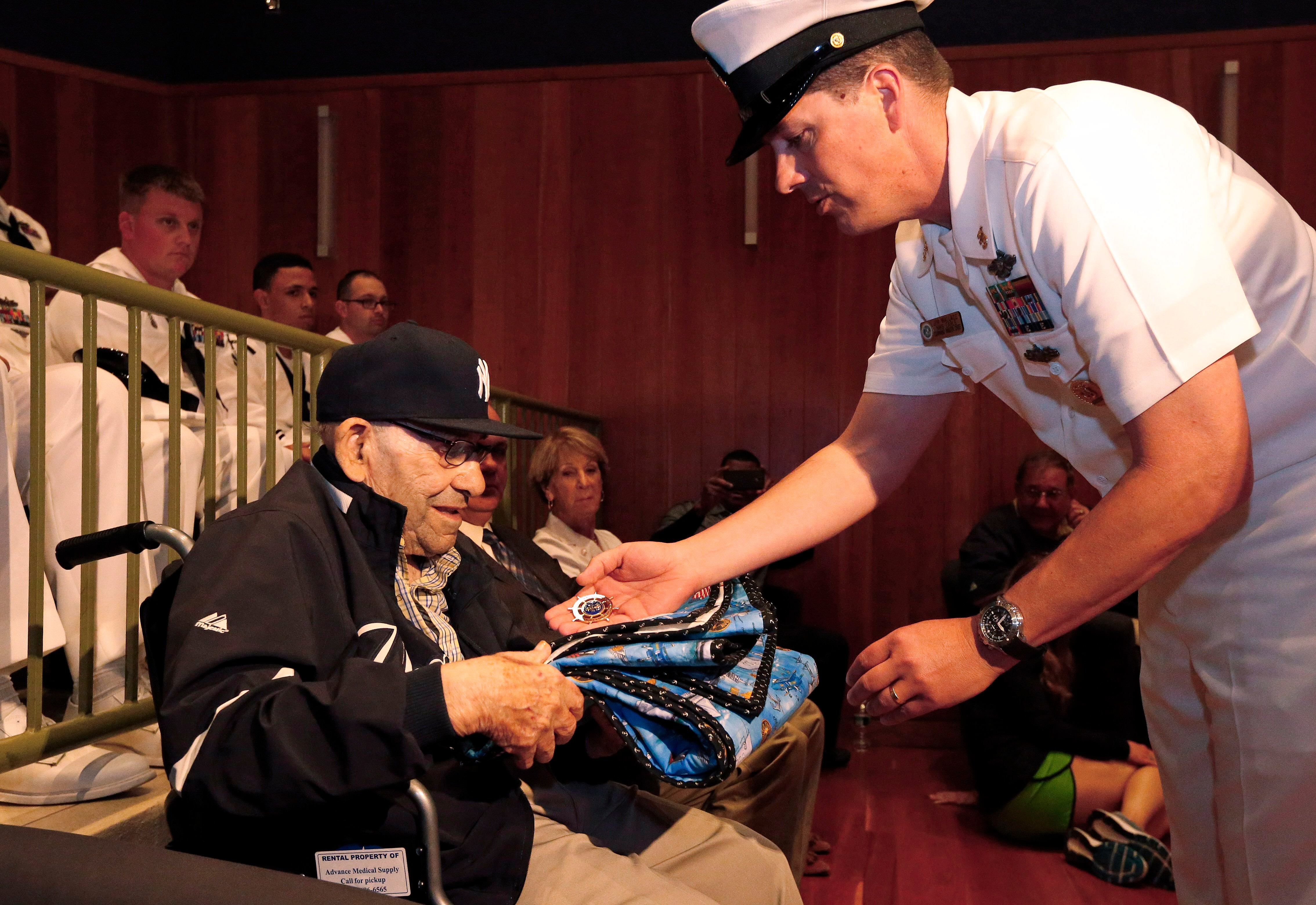 Baseball legend Yogi Berra experienced combat in U.S. Navy during WWII