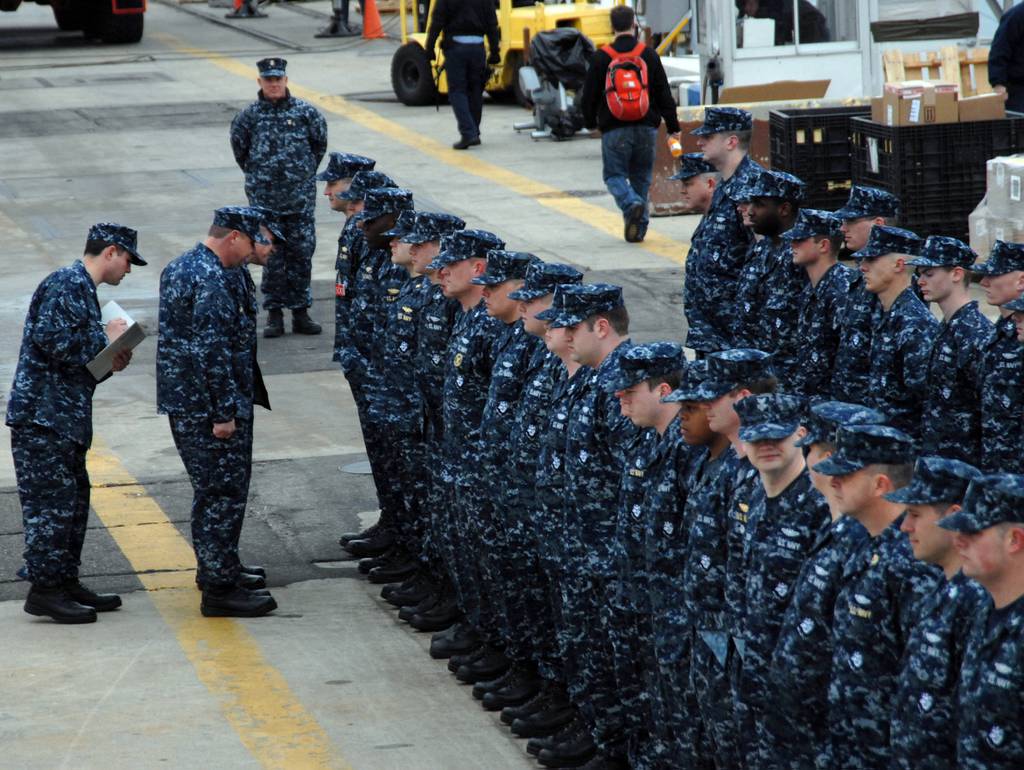 Navy bids farewell to blue camouflage uniforms known as “blueberries” – The  Virginian-Pilot