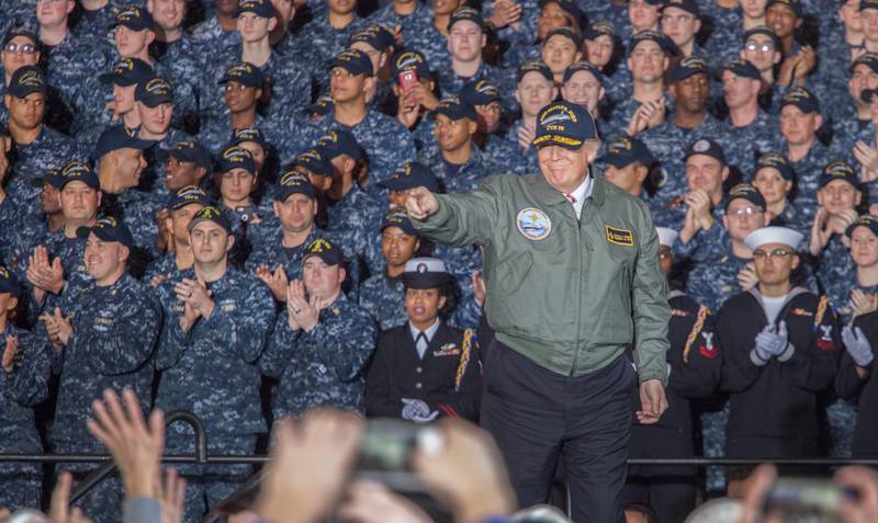 Trump Vows To Build 12 Carrier Navy During Visit To Uss Gerald R Ford 2912