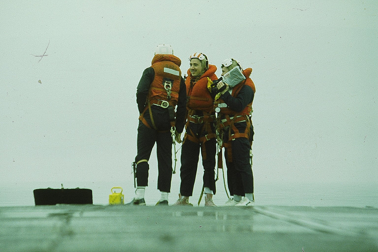 Filming a special operation on the USS Nevada in the middle of the Pacific Ocean in 1990.