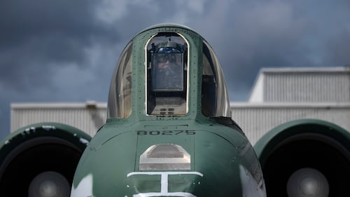 U.S. Air Force Maj. Cody “ShIV” Wilton, A-10 Demonstration Team pilot and commander, lands on the flight line at NASA Wallops Flight Facility, in Wallops, Va., Aug. 13, 2020.