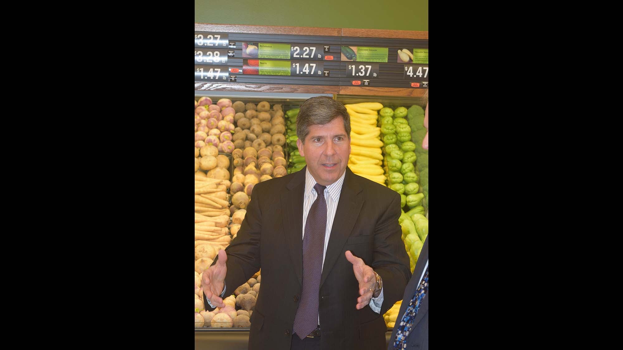 Rob Bianchi at the grand opening of the Camp Humphreys commissary in February 2018.