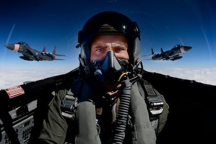 two F-15E Strike Eagles and an F-15C Eagle