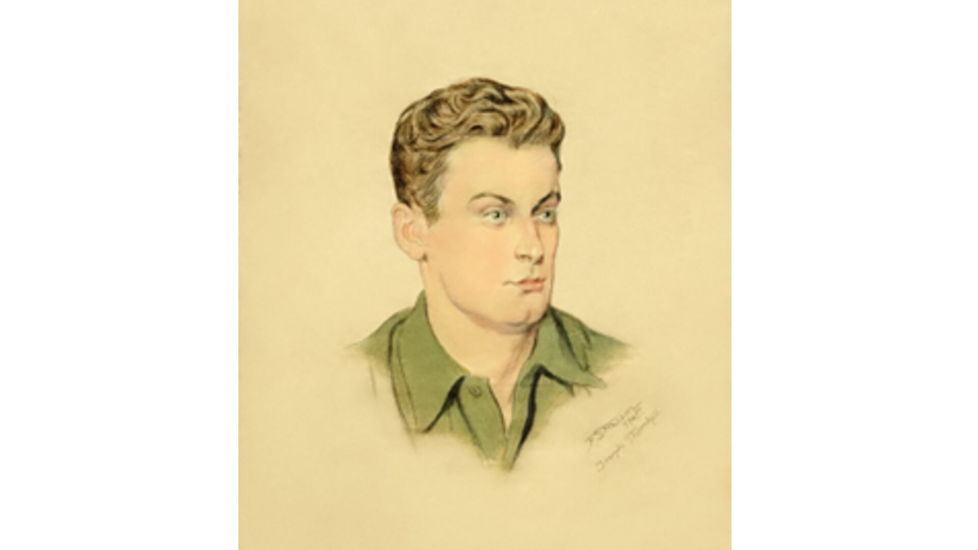 A sketch of Joe Thornhill in 1945.