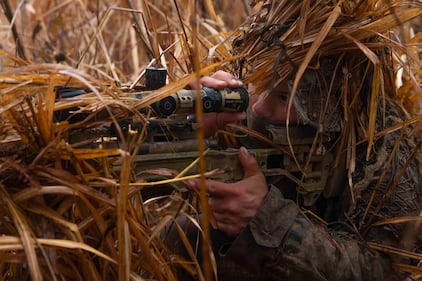 Marine Corps Cpl. Janus Zsofka participates in live-fire training in Niigata, Japan, Dec. 8, 2020, during Forest Light, an annual bilateral exercise with U.S. and Japanese forces.