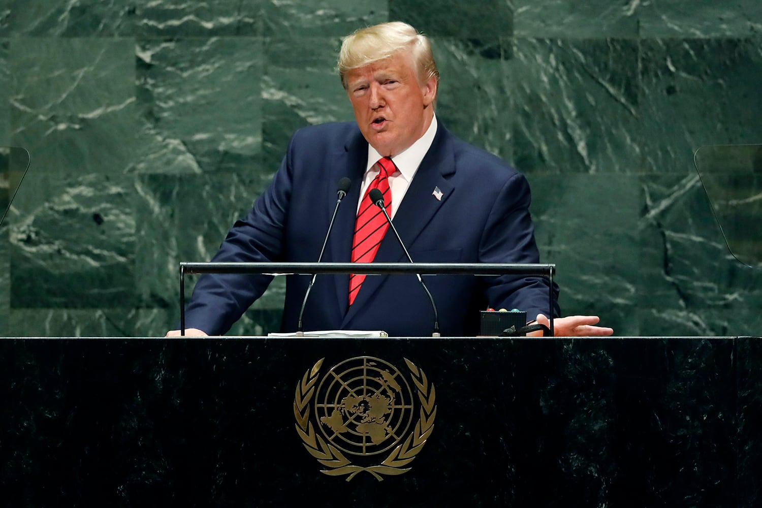 U.S. President Donald Trump addresses the 74th session of the United Nations General Assembly