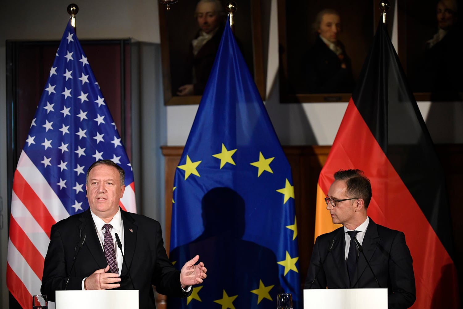 German Foreign Minister Heiko Maas, Secretary of State Mike Pompeo