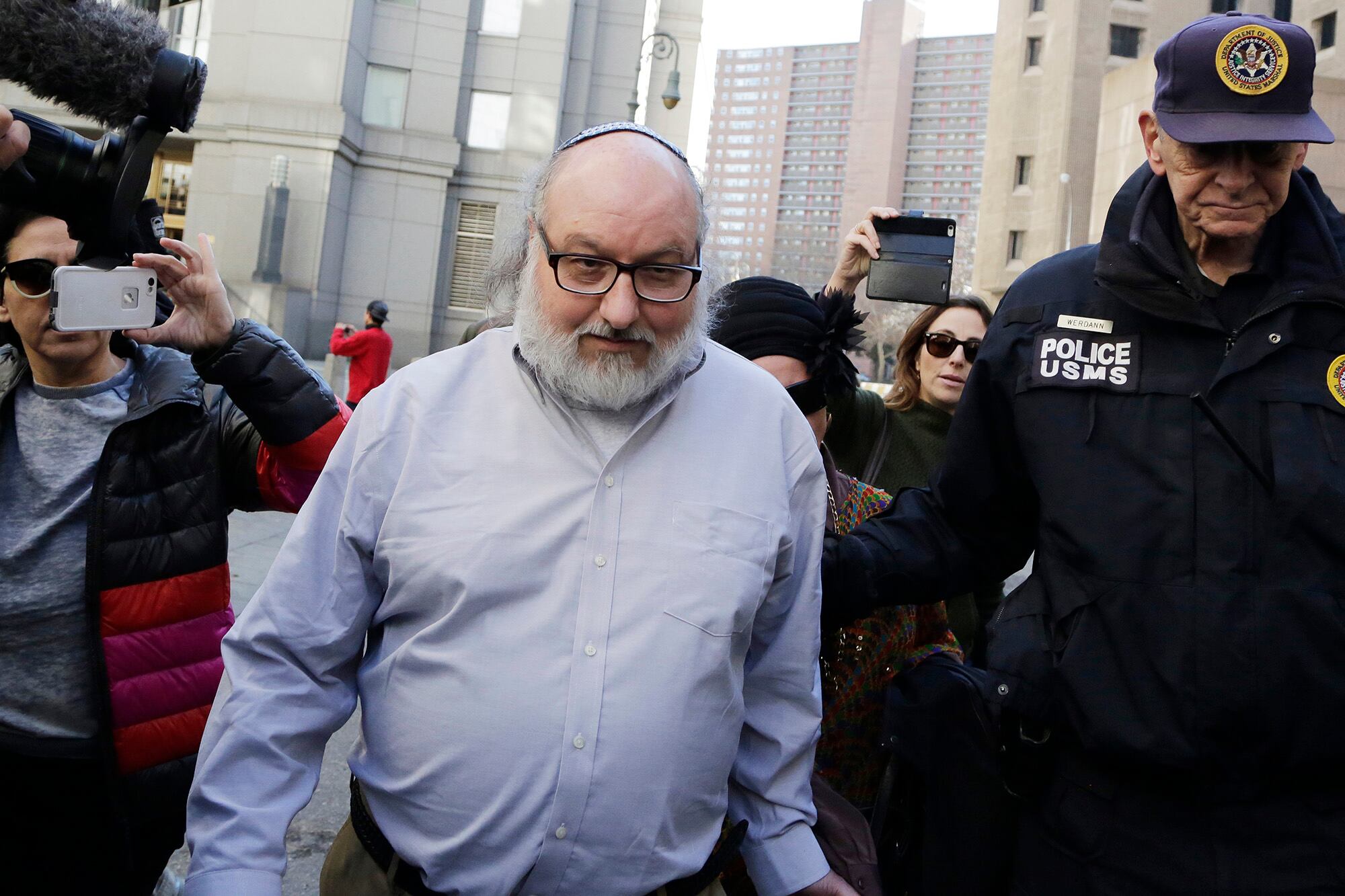 Convicted spy Jonathan Pollard leaves a federal courthouse in New York Friday, Nov. 20, 2015.